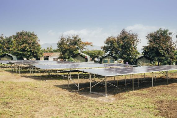 Solar installation in Virunga National Park