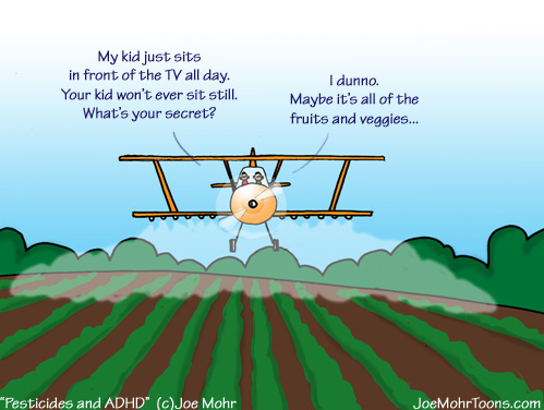 Pesticides and ADHD (cartoon)
